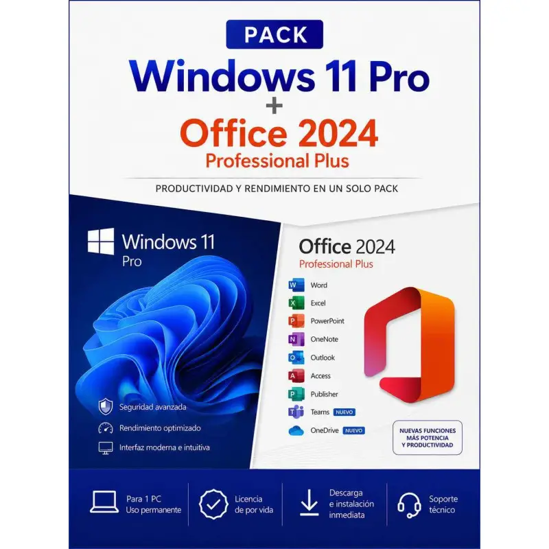 Windows 11 PRO + Office 2024 PRO PLUS