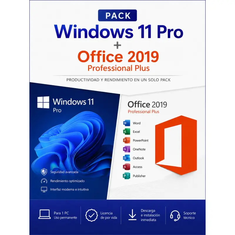 Windows 11 PRO + Office 2019 PRO PLUS