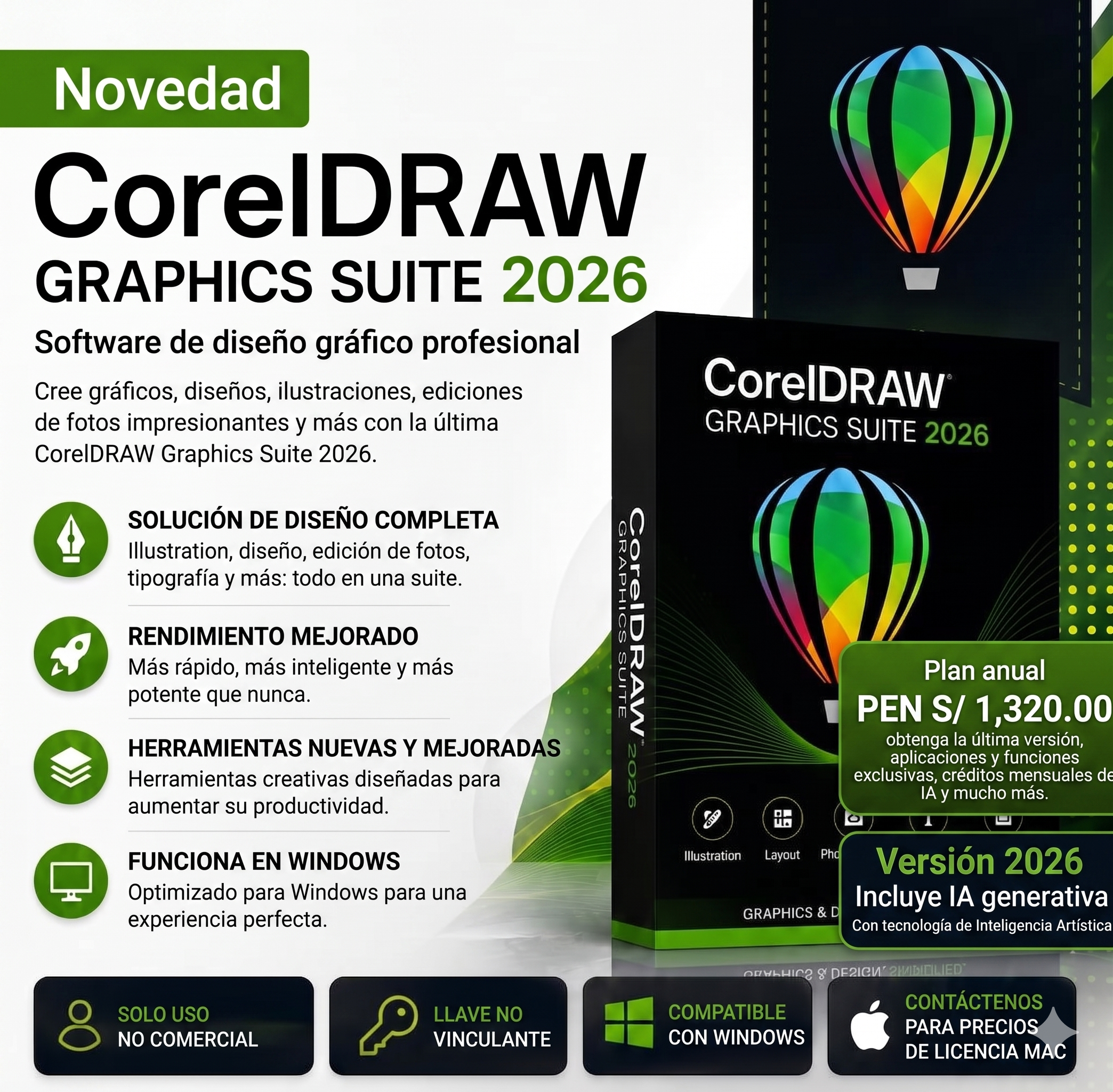 CorelDRAW Graphics Suite 2026 Licencia Anual 12 Meses