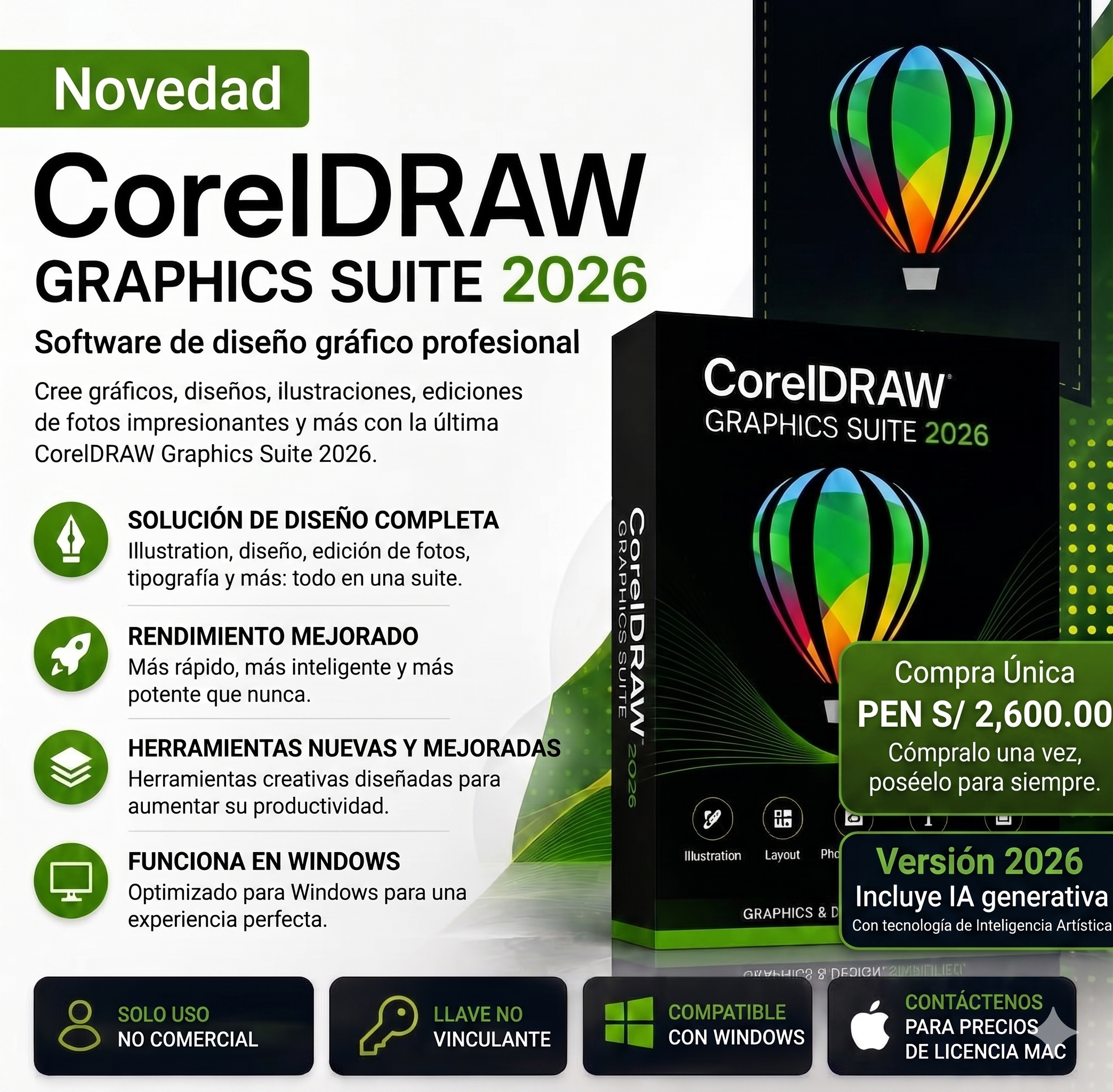 CorelDRAW Graphics Suite 2026 Licencia Perpectua 