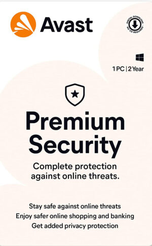 Avast Premium Security 1 dispositivo, 2 años, Windows/Mac/Android/iOS
