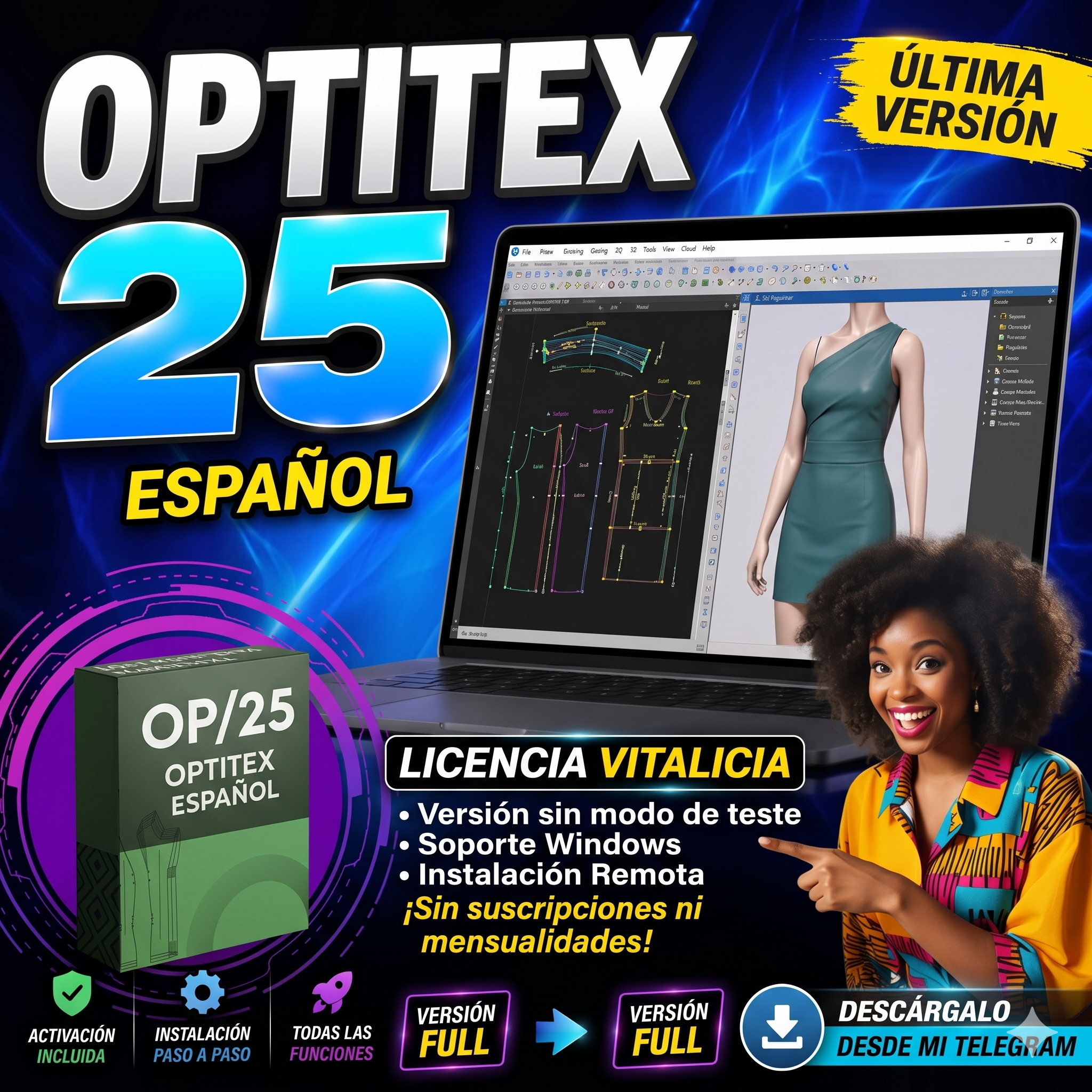 Software CAD Optitex 25: solución para la creación de patrones 2D y 3D.
