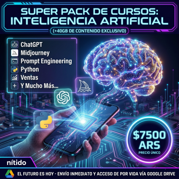 Pack de cursos de inteligencia artificial (40GB+)