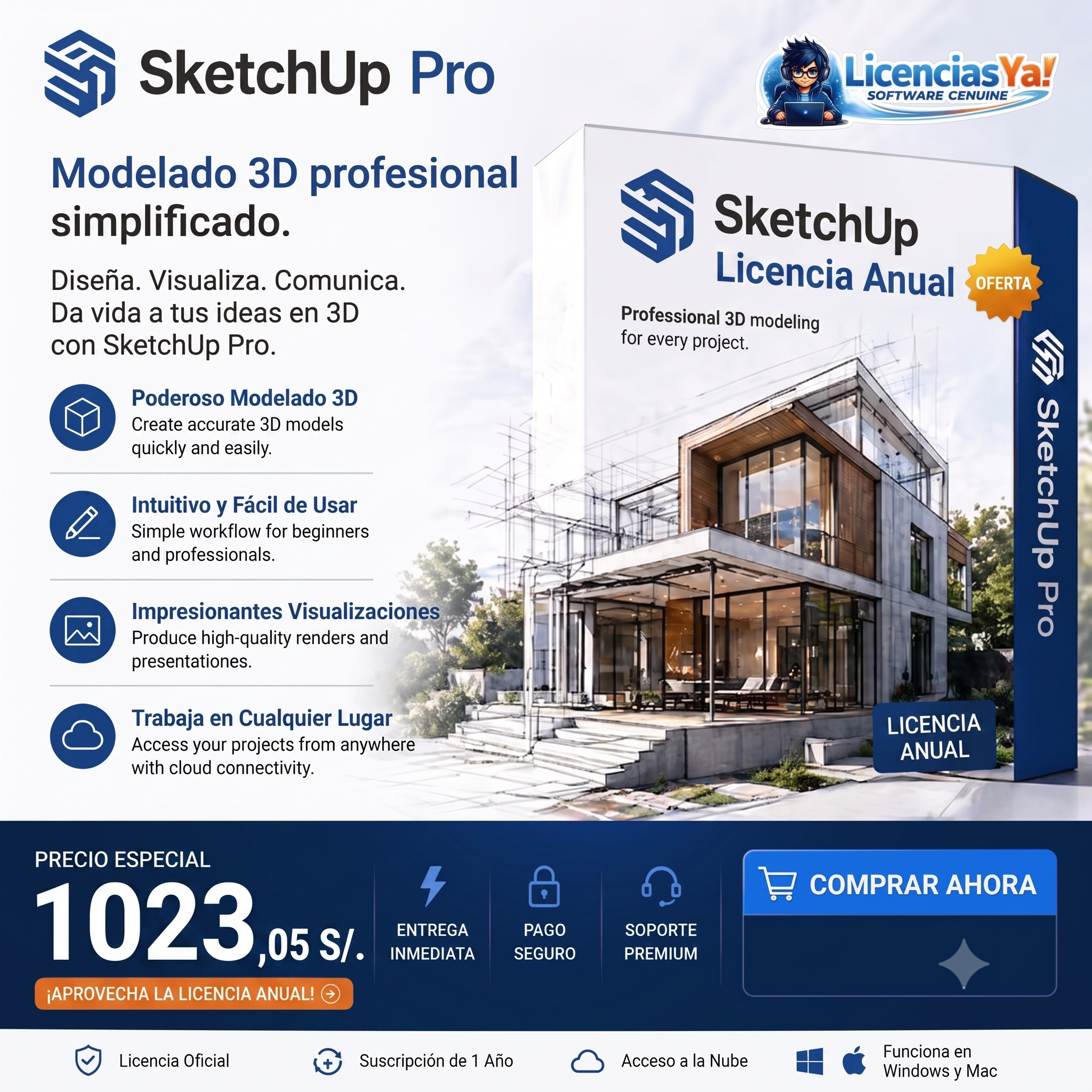 SketchUp Pro 2026 - Licencia Anual -Original