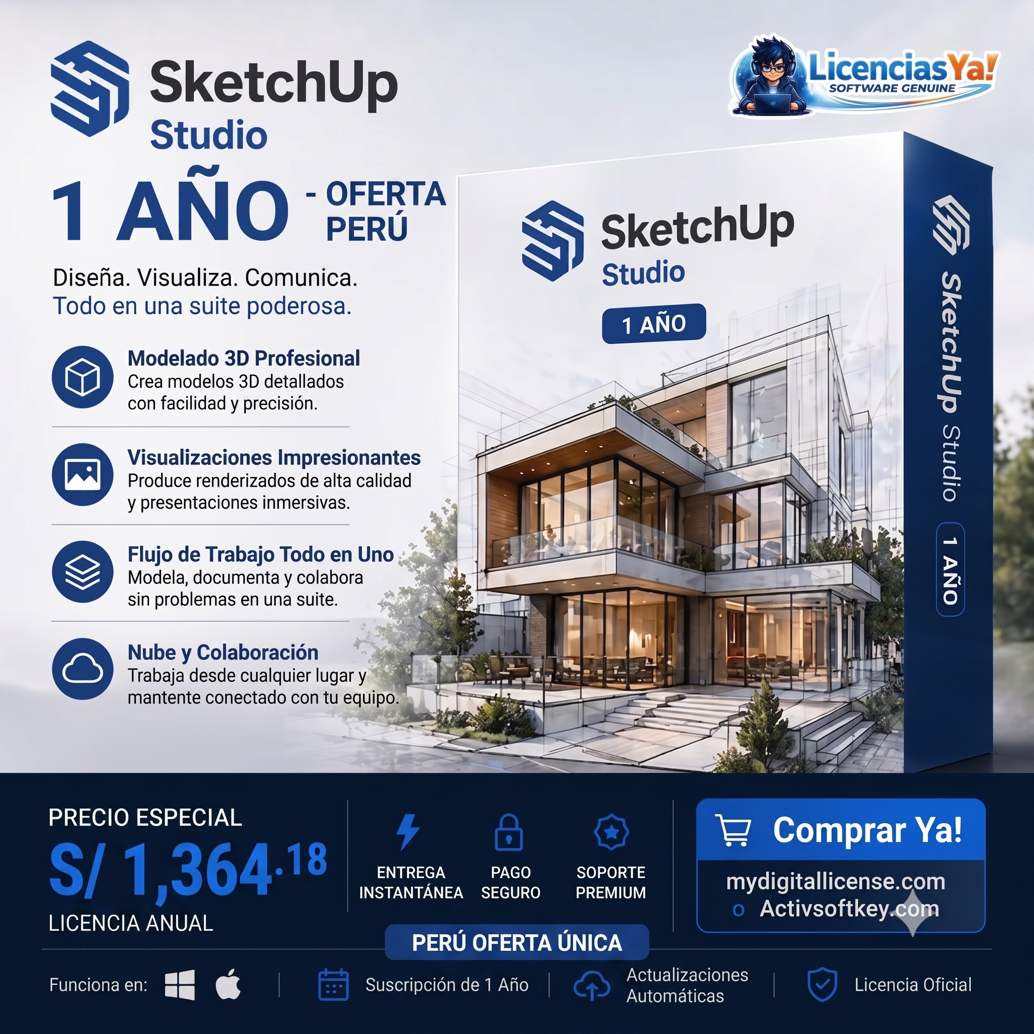 SketchUp Studio 2026 - Licencia Anual -Original
