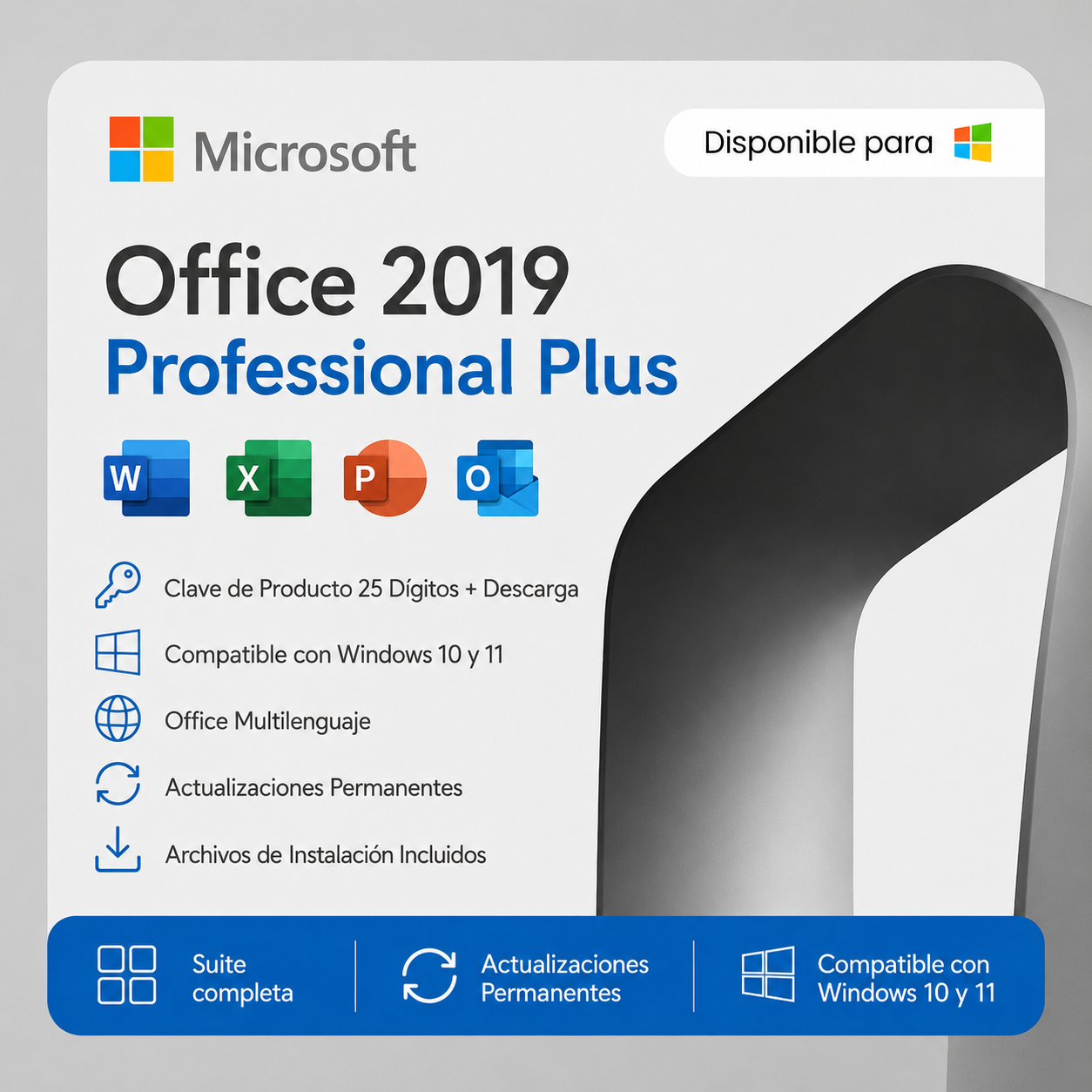 Microsoft Office 2019 Professional Plus 1 PC – Licencia Original